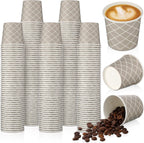 Rtteri 100 Pcs Count 3 oz Disposable Coffee Cups Disposable Espresso Cups Small Paper Cups 3 oz Cups for Coffee Tea Cocoa Juice Mini Paper Cups for Cafes Offices and Home