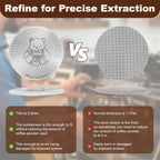 MEION 58.5mm Espresso Puck Screen-2 Pack 0.8mm Thickness Espresso Filter Screen, Reusable Metal Coffee Filter for Bottomless Portafilter Basket 58mm, Stainless Steel Coffee Puck Screen