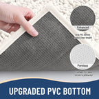 Arotive Luxury Chenille Bathroom Rug Mat, Extra Soft Thick Absorbent Shaggy Bath Rugs, Non-Slip Machine Wash Dry, Plush Bath Mats for Bathroom, Shower and Tub, 54x24, Ivory