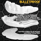 Bulletproof: World’s Thinnest Most Breathable Mouthguard is 3X Stronger! Football MMA Hockey Rugby Basketball BJJ Lacrosse Boxing Sports Mouth Guard Grinding Teeth. Men Women Adult Youth Kids Braces