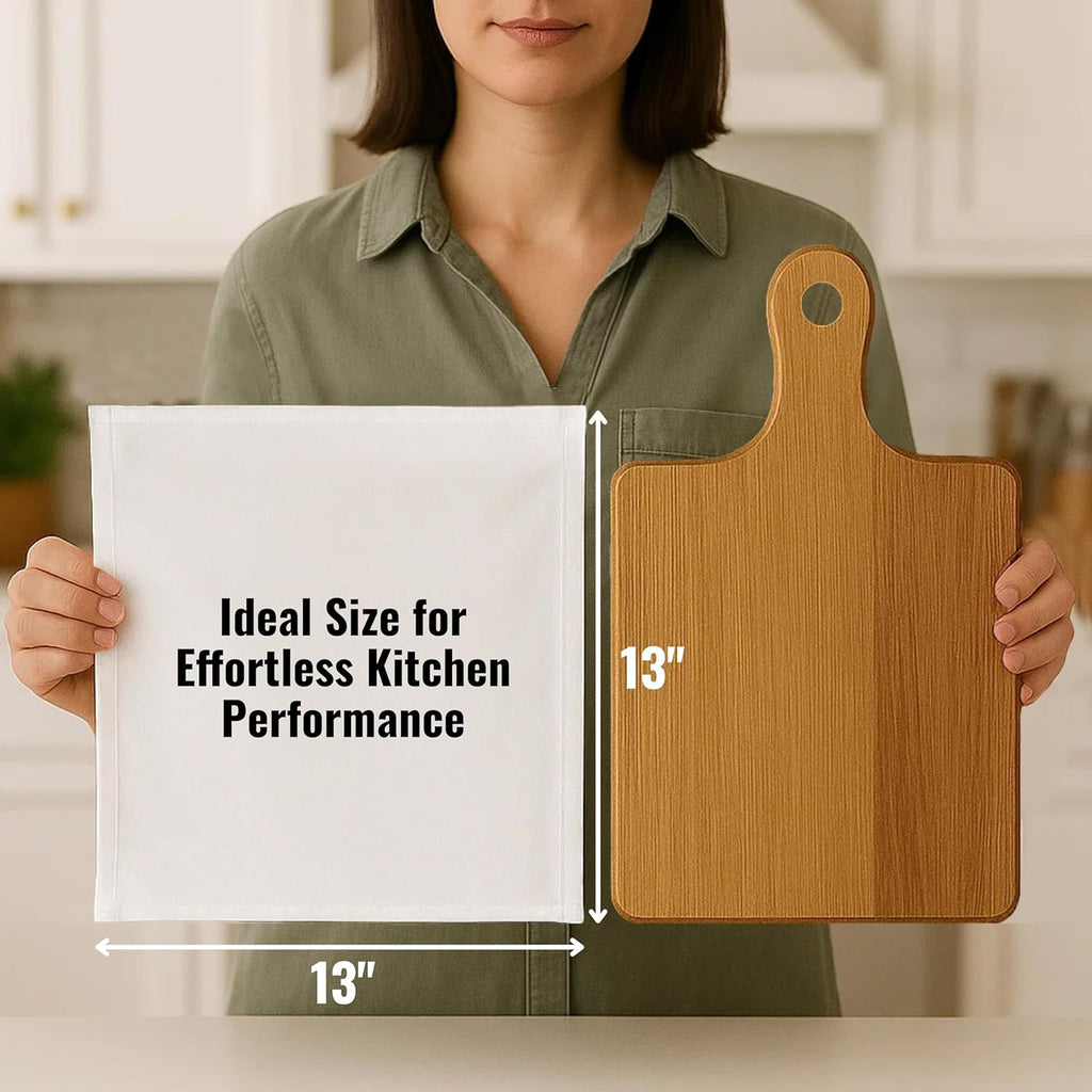 Dish Cloths Cotton| Kitchen Wash Cloth | Shop Towels Absorbent and Lint Free Flour Sack| Dishcloths for Kitchen Washing Dishes| Thick Absorbent Quick Dry Dish Rags | 50 Pack 13"x13" White