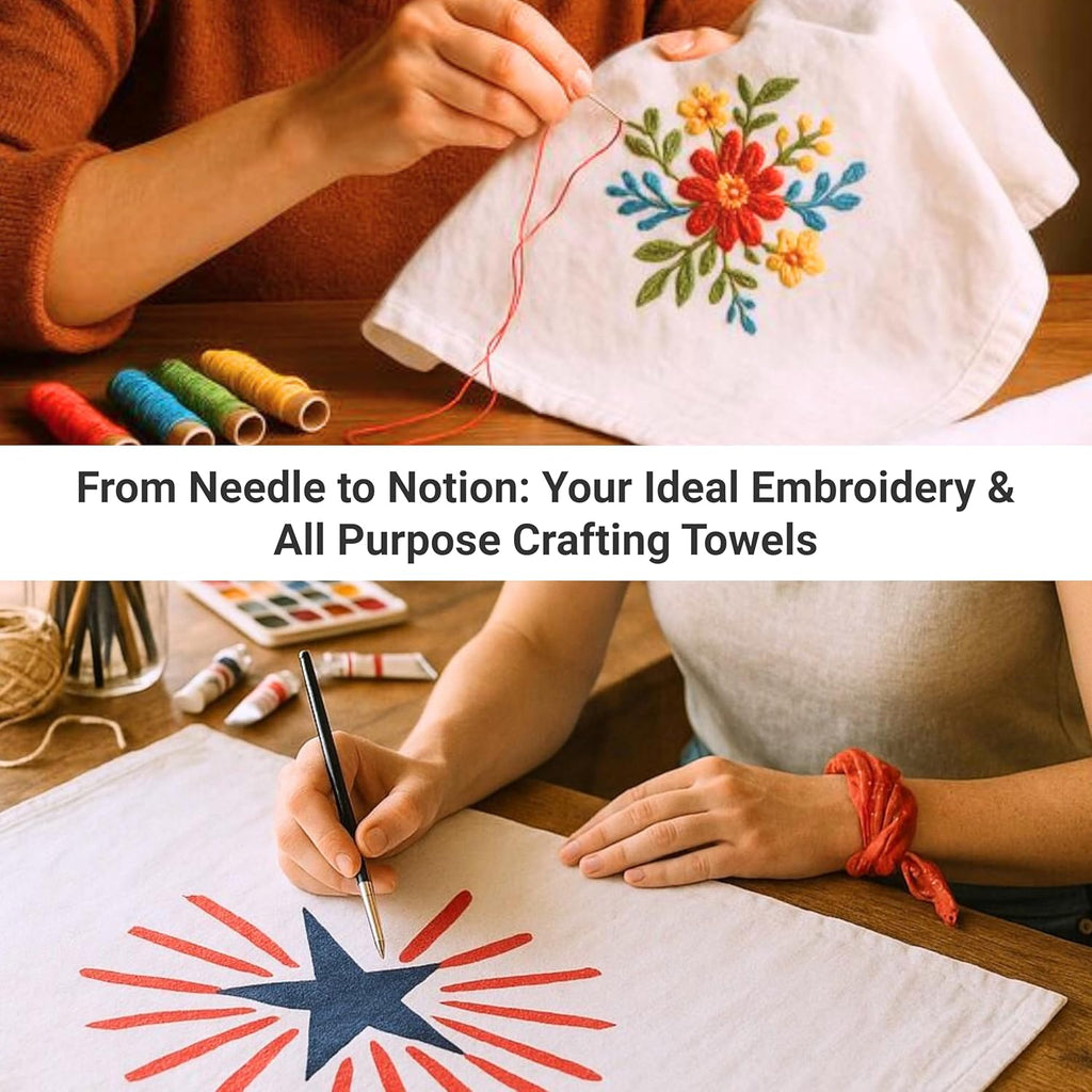 Flour Sack Towels – 24 Pack Cotton Kitchen Dish Towel, Tea Towels for Crafts, Embroidery, Baking, Bread Proofing – Thick, Absorbent, Quick-Dry – 15"x25" Natural