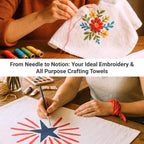 Flour Sack Towels | Tea Towel for Crafts| Kitchen Dish Cotton Blank Towel for Embroidery| Baking Bread Proofing Linen Cover| Thick Absorbent Quick Dry| 7 Pack 33"x38" Natural