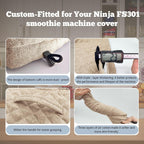 Slushie Machine Cover for Ninja FS301 & FS301C, Waterproof & Dustproof Protective Lid for Ninja Frozen Drink Maker, Durable Nylon Cover for Slushie Accessories (Mocha Tan)