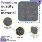 Airlab Microfiber Cleaning Cloth for Household Dust Rags for Cleaning All-Purpose Towels Streak Free Kitchen Dishes Reusable Pack of 6, 12" x 12"