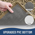 Arotive Luxury Chenille Bathroom Rug Mat, Extra Soft Thick Absorbent Shaggy Bath Rugs, Non-Slip Machine Wash Dry, Plush Bath Mats for Bathroom, Shower and Tub, 40x32, Camel