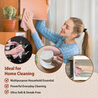 H4N Microfiber Cleaning Cloth Roll, 85 Pack Micro Fiber Wash Cloths for Car, Tear Away Towels, Ultra Absorbent Dish Rags, Non-Abrasive, Reusable and Washable Household Supplies, 11.81" x 11.81", Pink