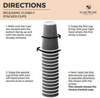 [340 SET]Harvest Pack 16 oz Disposable Coffee Cups, Insulated Ripple Double-Walled Paper Cups with Lids, Black and White Geometric, Bulk Drinking Cups for Tea Hot Chocolate Drinks To go coffee cups
