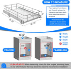 WelFurGeer Soft Close Slide Out Cabinet Shelf, 14" W x 22" D Pull Out Drawers for Kitchen Cabinets, Kitchen Shelf Organizer, Cupboard Organizers and Storage, Under Cabinet Pull Out Shelves