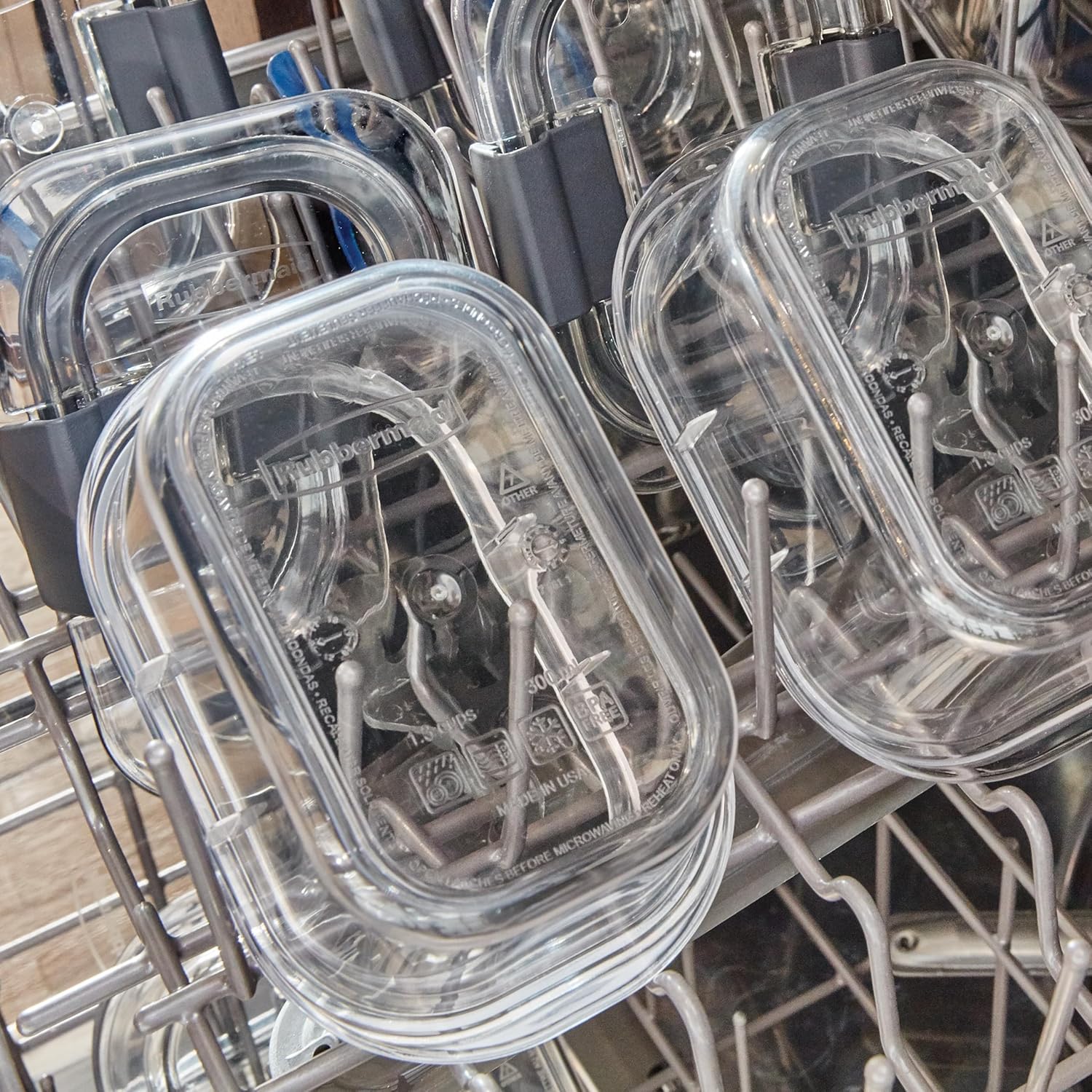 Rubbermaid Brilliance Food Storage Containers BPA Free Airtight Lids Ideal for Lunch Meal Prep & Leftovers Set of 5 (3.2 Cup)