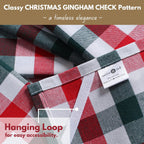 Native Fab Gingham Check Kitchen Towels 4 Pack 16x26 Inches - 100% Cotton, Soft, Absorbent Tea Towels & Kitchen Hand Towel for Drying, Cleaning & Reusable Dishcloths Set - Red, Green, White