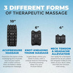 Chirp Wheel XR 3P Massage Roller Set - 10” Acupressure, 6” Knot-Kneading Thumb, 4” Neck & Headache Tension Relief, High Density Foam Massage Rollers for Back & Neck Pain, 500lbs Capacity, Mint