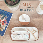 Mora Mini Ceramic Decorative Tray, 6.4 x 3.2 Inch Palm Sized Rectangle Dish for Jewelry, Perfume, Makeup, Accessories, Candle, Cute Organizer for Bathroom Vanity, Bedside, or Kitchen Counter, White