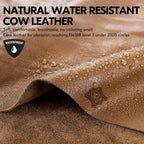 Vgo... 1-Pair Unlined Safety Cow Grain Leather Work Gloves Men, Rigger Gloves, Builder Gloves, Water Resistant, Palm Patched (Size XL, Brown, CA9597WP)