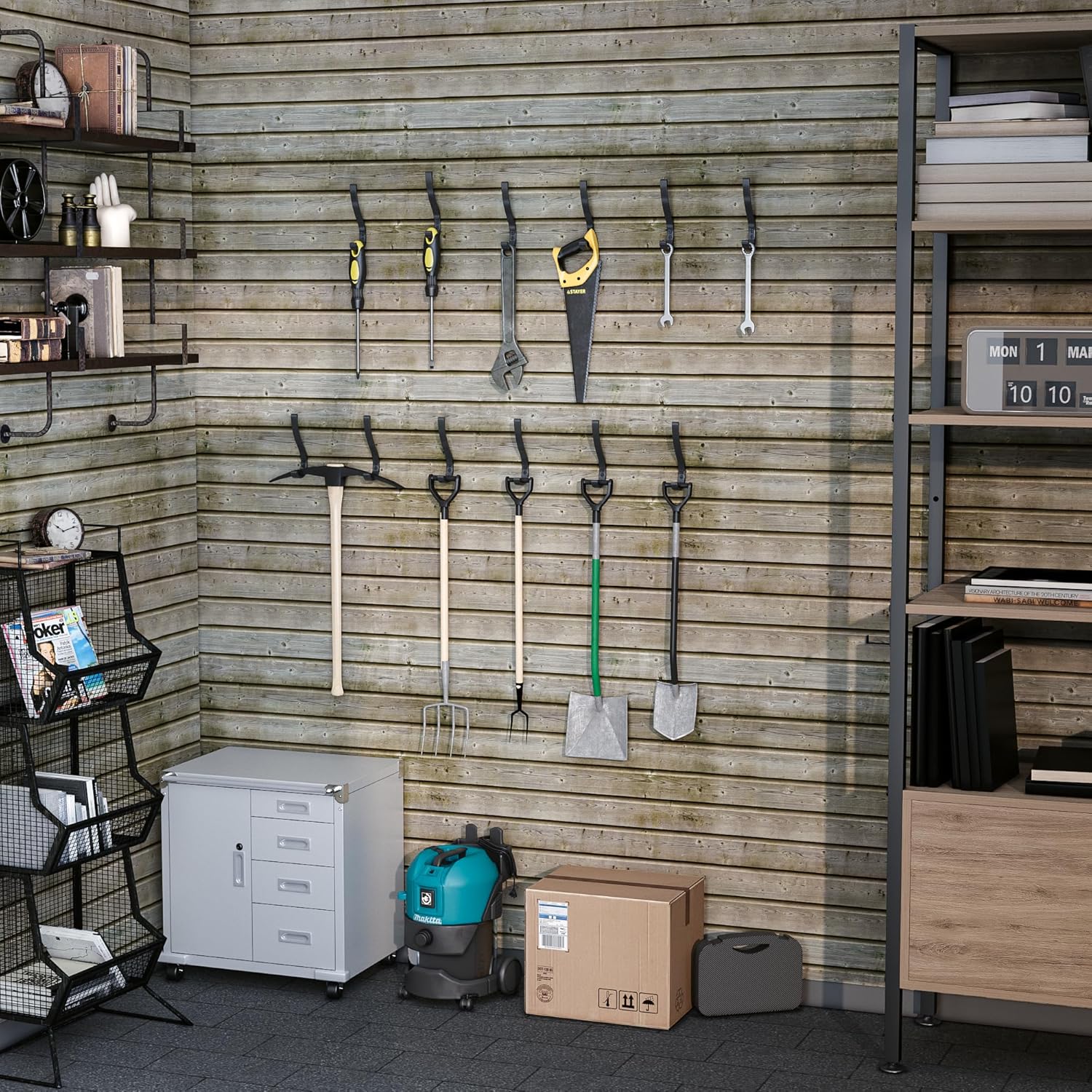 6-Pack Heavy Duty Coat Hooks for Wall Mount - Durable Wall-Mounted Hooks for Hanging Coats, Backpacks & Bookbags, Rust-Resistant Coat Hanger Hooks for Entryway, Garage, Dorm