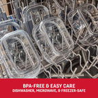 Rubbermaid Brilliance® Round Leak Proof Food Storage Containers, 6 Piece Set (Pack of 2)