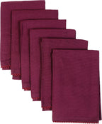 TARAN LIVING Grape Cotton Kitchen Cloths - Pack of 6 (6 Count, 3"x4")