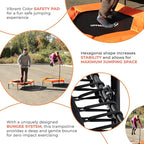Upper Bounce Mini Workout Trampoline with Adjustable T-Shaped Handrail – Hexagonal Rebounder Trampoline for Kids & Adults – Fitness & Recreational Trampolines, Supports up to 220 lbs.