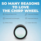 Chirp Wheel Foam Roller - Targeted Back & Neck Pain Relief, Muscle Massage, Trigger Point Therapy, High-Density Foam Tool for Physical Therapy, Stretching & Exercise, 500lbs Capacity, 4 Inch Mint