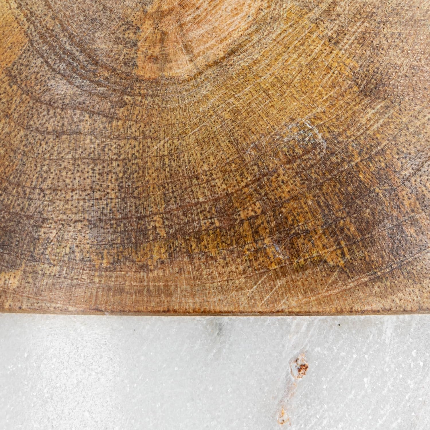 Creative Co-Op Mango Wood and Marble Bottle Holder (Pack of 8)