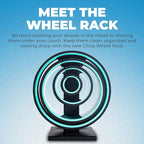 Chirp Wheel Rack - Storage for Muscle Massage Rollers, Secure & Easy Storage for All 4 Roller Sizes (Wheels Not Included)