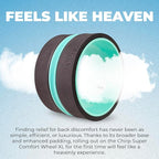 Chirp Wheel XL - Super Comfort Back Massage Roller - Wider Back Stretcher & Cracking Device, Plush Cushion, Enhanced Stability, Spinal Protection, Point Pressure | High Density Foam, Up to 500 lbs