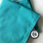 TARAN LIVING Teal Solid 18"x28" Pack of 6 Cotton Kitchen Towels