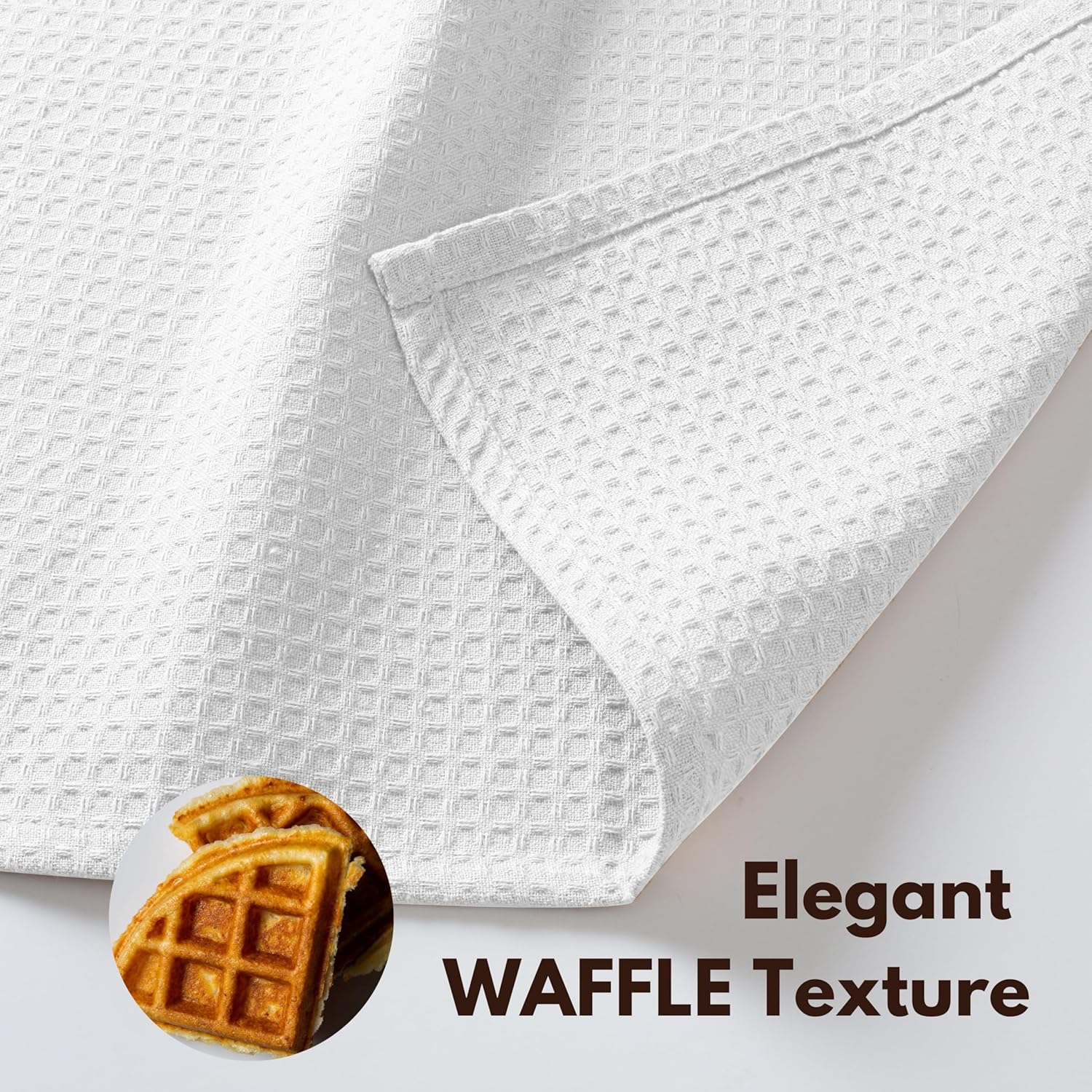 Native Fab Dish Towels & Dishcloths 8 Piece Set - 100% Cotton, Soft, Absorbent, Quick Drying Towel for Cleaning, Cooking, Baking - Machine Washable, Ideal for Home, Kitchen & Everyday Use - White