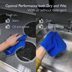 EvaClean Premium Microfiber Cleaning Cloth 16"x16" - Reusable, Washable, Non-Scratch, Microfiber Towels for Cleaning, Dusting, Polishing, High Absorbency & Durability, 4 Colors, 24-Pack