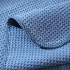 POLYTE Premium Microfiber Kitchen Dish Hand Towel Waffle Weave 12 Pack (16x28 in, Dark Blue, Gray, Off White)