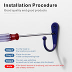 15-Pack Coat Hooks with 30 Screws | Heavy Duty Wall Mounted for Robe, Backpack & Keys | Entryway, Bathroom, Bedroom Hanging Hardware (Purple)