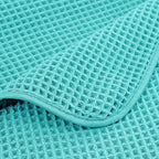 POLYTE Microfiber Oversize Quick Dry Lint Free Bath Towel, 60 x 30 in, 4 Pack (Waffle Weave)