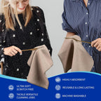 MR.SIGA Waffle Pattern Cleaning Cloths, Reusable Absorbent Microfiber Cleaning Towels, Ultra Soft Microfiber Kitchen Cleaning Rags, 6 Pack, Sandy Brown, 12.6 x 12.6 inch