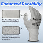 Schwer 3 Pairs ANSI A6 Cut Resistant Gloves CR7120 Cut Proof Work Gloves, Touchscreen, for Men and Women Used for Woodworking, Glass Cutting, Construction, Cargo Handling, Car Repair, XS