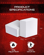 WOD Nation Gym Chalk Blocks - Premium Sport Hand Chalk - Easy Grip, Moisture Absorbing, Athletic Block Gym Chalk for Gymnastics, Rock Climbing, Power Lifting, & More!