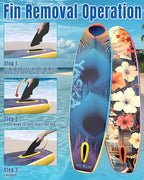 YASKA Inflatable Stand Up Paddle Board - 11ft Extra Wide Paddleboard with Premium SUP Board Accessories,Camera Mount,Non-Slip EVA Deck,5 Handles,Youth/Adult