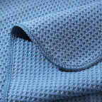 POLYTE Premium Microfiber Kitchen Dish Cloth Waffle Weave 12 Pack (12x12 in, Dark Blue, Gray, Off White)