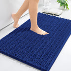 Arotive Luxury Chenille Bathroom Rug Mat, Extra Soft Thick Absorbent Shaggy Bath Rugs, Non-Slip Machine Wash Dry, Plush Bath Mats for Bathroom, Shower and Tub, 30x17, Royal Blue