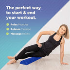 Bean Products High-Density EVA Foam Rollers | Deep Tissue Massager | Myofascial Release Textured Bumps | 12” Half Roller | Made in The USA