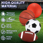 Deekin 8 Pcs Sports Balls Set for Kids Adult Assorted Football Basketball Soccer Playground Balls Official Size with Bags Pumps Outdoor Sports Equipment Athletic Gift Back to School