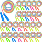 Kids Jump Rope, Colorful Gradient Nylon Skipping Ropes for Children, 7.55FT Adjustable Length, Plastic Handles, Lightweight Jumping Ropes for Schools, Events, and Family Fun