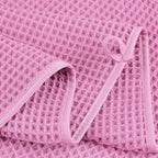 POLYTE Microfiber Oversize Quick Dry Lint Free Bath Towel, 60 x 30 in, 4 Pack (Waffle Weave)